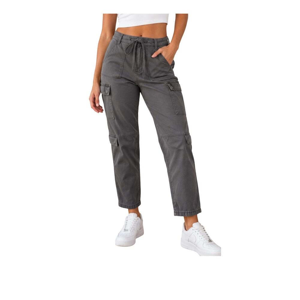 American Eagle Pants Womens Size 8 Gray Cargo Jogger Stretch Utility Ankle